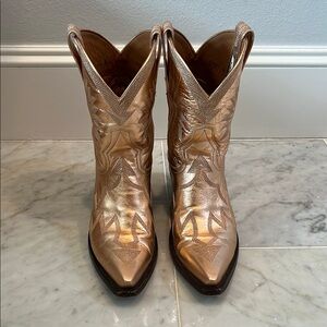 Maggie Metallic Rose Gold Boots